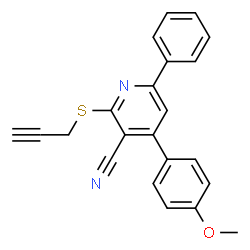 4-(4-Methoxyphenyl)-6-phenyl-2-(2-propyn-1-ylsulfanyl)nicotinonitrile structure