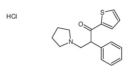 2-phenyl-3-pyrrolidin-1-yl-1-thiophen-2-yl-propan-1-one hydrochloride结构式
