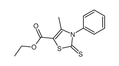 ethyl 4-methyl-3-phenyl-2-thioxo-2,3-dihydrothiazole-5-carboxylate结构式