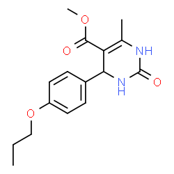 methyl 6-methyl-2-oxo-4-(4-propoxyphenyl)-3,4-dihydro-1H-pyrimidine-5-carboxylate structure