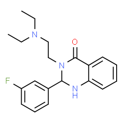 3-[2-(diethylamino)ethyl]-2-(3-fluorophenyl)-2,3-dihydroquinazolin-4(1H)-one结构式