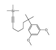 [7-(3,5-dimethoxyphenyl)-7-methyloct-1-ynyl]-trimethylsilane结构式
