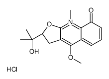(2R)-2-(2-hydroxypropan-2-yl)-4-methoxy-9-methyl-2,3-dihydrofuro[2,3-b]quinolin-9-ium-8-ol,chloride结构式