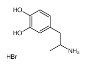 4-(2-Aminopropyl)-1,2-benzenediol hydrobromide (1:1) Structure