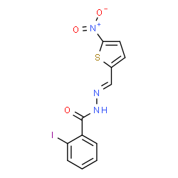 2-iodo-N'-[(5-nitro-2-thienyl)methylene]benzohydrazide结构式