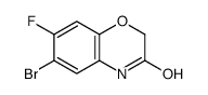 6-Bromo-7-fluoro-2,4-dihydro-1,4-benzoxazin-3-one结构式