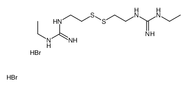 2-[2-[2-[[amino(ethylamino)methylidene]amino]ethyldisulfanyl]ethyl]-1-ethylguanidine,dihydrobromide Structure
