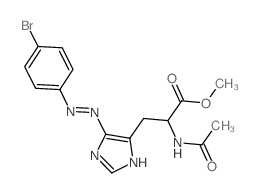 methyl 2-acetamido-3-[(5E)-5-[(4-bromophenyl)hydrazinylidene]imidazol-4-yl]propanoate结构式