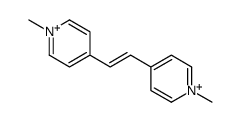 1-methyl-4-[2-(1-methylpyridin-1-ium-4-yl)ethenyl]pyridin-1-ium结构式