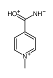 1-methylpyridin-1-ium-4-carboxamide结构式