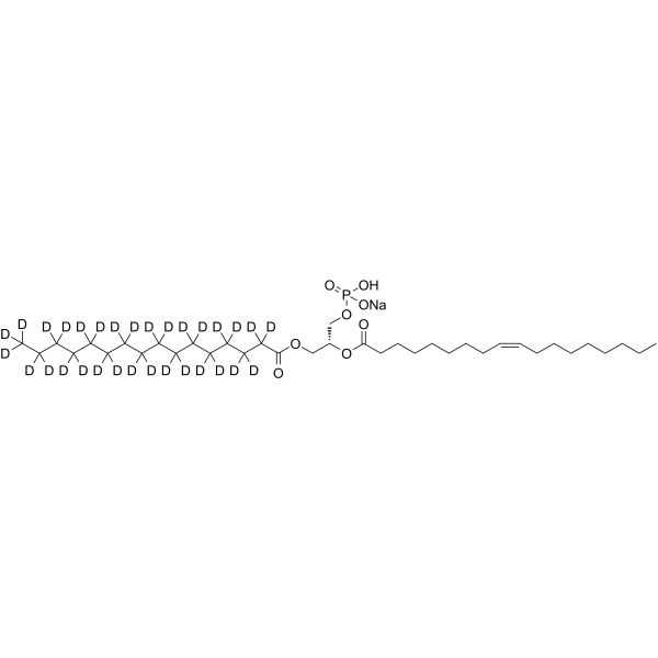 1-palmitoyl-d31-2-oleoyl-sn-glycero-3-phosphate (sodium salt) Structure