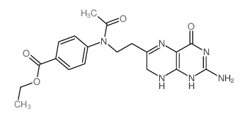 ethyl 4-[acetyl-[2-(2-amino-4-oxo-7,8-dihydro-1H-pteridin-6-yl)ethyl]amino]benzoate结构式