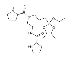 N,N'-bis[(S)-prolyl]-N-(2-aminoethyl-3-aminopropyl)triethoxysilylethylenediamine结构式
