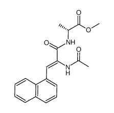 (Z)-2-acetylamino-N-[(R)-1-(methoxycarbonyl)ethyl]-3-(1-naphthyl)-2-propenamide结构式