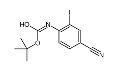 tert-butyl N-(4-cyano-2-iodophenyl)carbamate Structure