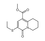 methyl 3-ethylsulfanyl-4-oxo-6,7,8,9-tetrahydroquinolizine-1-carboxylate结构式