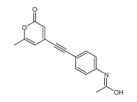 N-[4-[2-(2-methyl-6-oxopyran-4-yl)ethynyl]phenyl]acetamide结构式