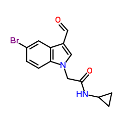 2-(5-Bromo-3-formyl-1H-indol-1-yl)-N-cyclopropylacetamide结构式