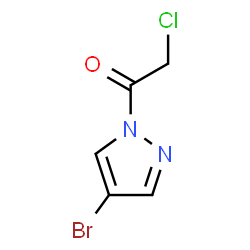 1H-Pyrazole, 4-bromo-1-(chloroacetyl)- (9CI)结构式