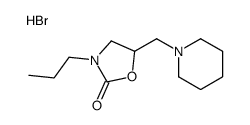 5-(piperidin-1-ylmethyl)-3-propyl-1,3-oxazolidin-2-one,hydrobromide Structure