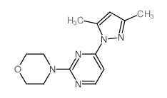 4-(3,5-dimethylpyrazol-1-yl)-2-morpholin-4-yl-pyrimidine结构式