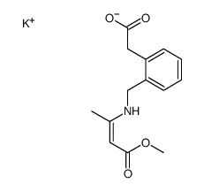 potassium [2-[[(3-methoxy-1-methyl-3-oxoprop-1-enyl)amino]methyl]phenyl]acetate结构式