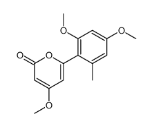 6-(2,4-dimethoxy-6-methylphenyl)-4-methoxypyran-2-one结构式