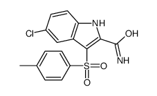 5-chloro-3-(4-methylphenyl)sulfonyl-1H-indole-2-carboxamide Structure