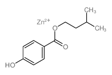 Benzoic acid,4-hydroxy-, 3-methylbutyl ester, zinc salt (2:1)结构式