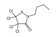 2-butyl-4,4,5,5-tetrachloro-1,2-thiazolidin-3-one结构式