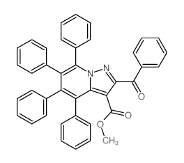 methyl 8-benzoyl-2,3,4,5-tetraphenyl-1,9-diazabicyclo[4.3.0]nona-2,4,6,8-tetraene-7-carboxylate Structure