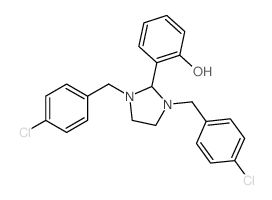 2-[1,3-bis[(4-chlorophenyl)methyl]imidazolidin-2-yl]phenol结构式