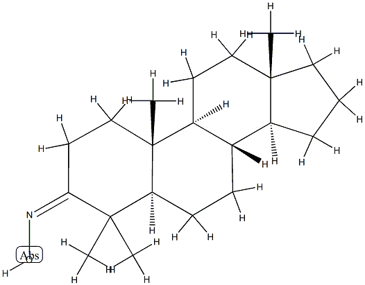 4,4-Dimethyl-5α-androstan-3-one oxime structure