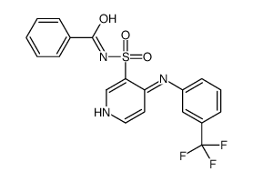 N-[4-[3-(trifluoromethyl)anilino]pyridin-3-yl]sulfonylbenzamide结构式