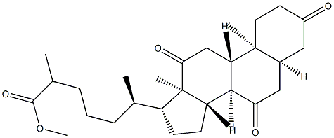 3,7,12-Trioxo-5β-cholestan-26-oic acid methyl ester结构式