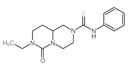 3-ethyl-2-oxo-N-phenyl-1,3,8-triazabicyclo[4.4.0]decane-8-carbothioamide结构式