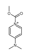 1-(methoxycarbonyl)-4-(dimethylamino)pyridinium ion结构式
