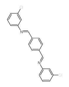 N-(3-chlorophenyl)-1-[4-[(3-chlorophenyl)iminomethyl]phenyl]methanimine structure