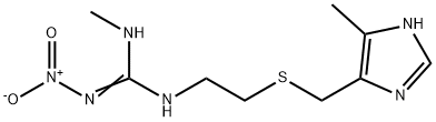 N-Nitro-N'-methyl-N''-[2-[[(5-methyl-1H-imidazol-4-yl)methyl]thio]ethyl]guanidine结构式