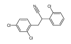 2,4-dichloro-α-(2-chlorophenyl)benzenepropanenitrile结构式