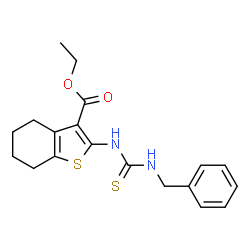 ethyl 2-(3-benzylthioureido)-4,5,6,7-tetrahydrobenzo[b]thiophene-3-carboxylate structure