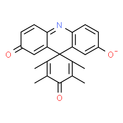 7-hydroxy-2',3',5',6'-tetramethylspiro[acridine-9(2H),1'-[2,5]cyclohexadiene]-2,4'-dione结构式