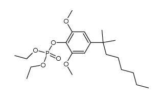 4-(1',1'-dimethylheptyl)-2,6-dimethoxyphenyl diethylphosphate结构式