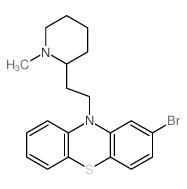 Phenothiazine, 2-bromo-10-(2-(1-methyl-2-piperidyl)ethyl)- Structure