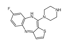 7-fluoro-4-piperazin-1-yl-5H-thieno[2,3-c][1,5]benzodiazepine结构式