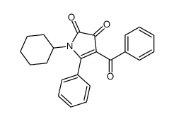 4-benzoyl-1-cyclohexyl-5-phenylpyrrole-2,3-dione Structure