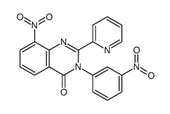 8-nitro-3-(3-nitrophenyl)-2-pyridin-2-ylquinazolin-4-one Structure