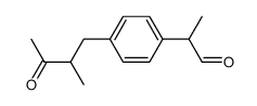 2-[4-(2-methyl-3-oxobutyl)phenyl]propionaldehyde Structure