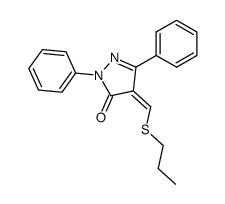 2,5-diphenyl-4-propylsulfanylmethylene-2,4-dihydro-pyrazol-3-one结构式