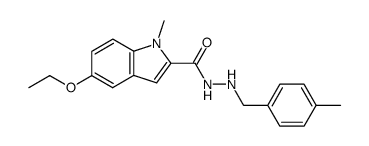 N2-p-Methylbenzyl-2-(1-methyl-5-ethoxyindolyl)-carbohydrazid Structure